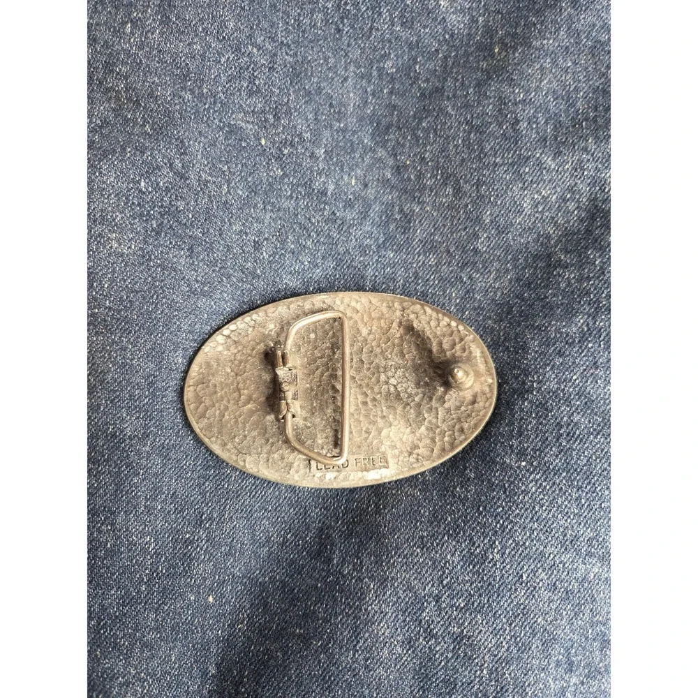 Vintage Solid Metal Pirates Belt Buckle Skull Nautical